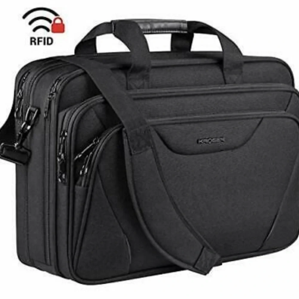 Kroeber Laptop Bag Premium Laptop Briefcase Fits up to 17.3 in Laptop Expands